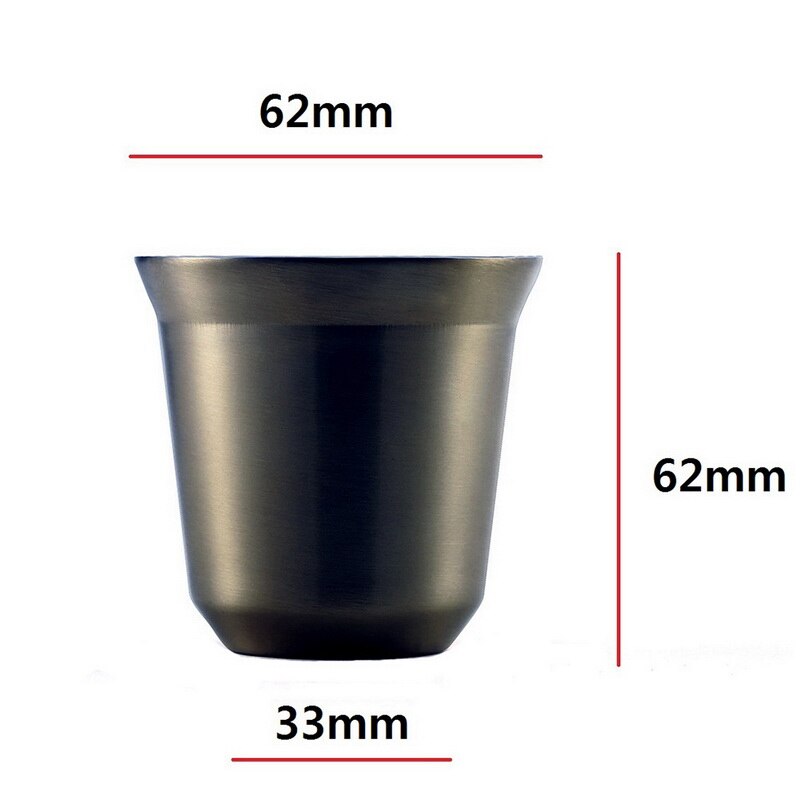 Espresso Becher Edelstahl draussen tragbar Tasse Doppel Zauberstab Reise Becher Vakuum Isolierte Kaffee Tasse Pulver Beschichtet heißer