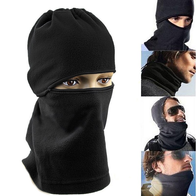 Motorfiets Masker Thermische Fleece Zwarte Balaclava Volgelaatsmasker Cover Cap Hals Cover Winter Ski Rijden Outdoor Sport Masker