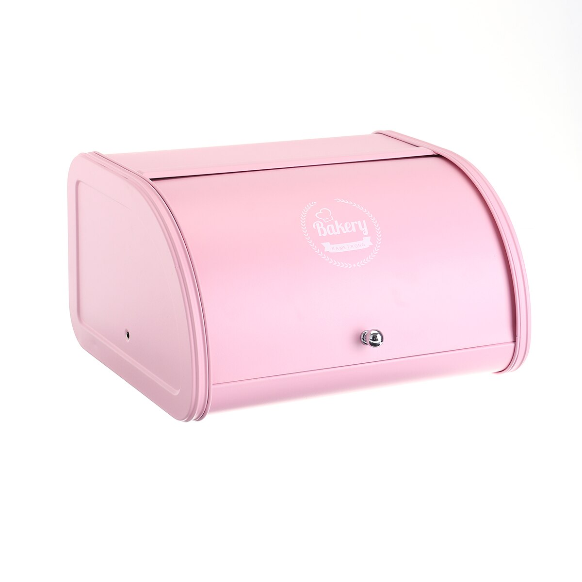 Roll Top Metal Flip-Baked Bread Box Dust-Proof Storage Box Bread Bin Kitchen Food Holder Black Pink White
