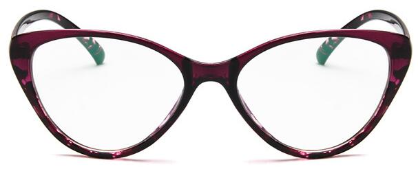 Spectacle frame cat eye Glasses frame clear lens Women Red black Eyewear optical frames myopia nerd black purpl eyeglasses: purple