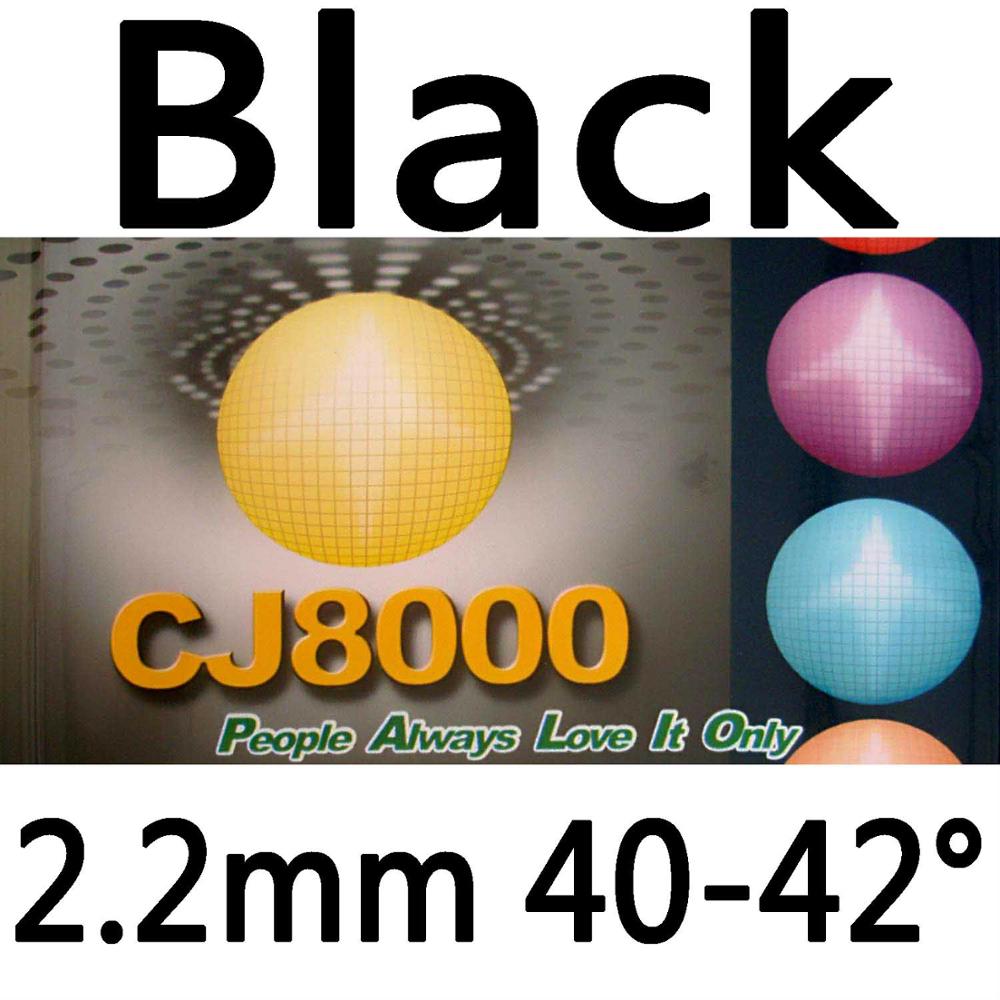 Palio CJ8000 (BIOTECH) pipas de tenis de mesa (Ping Pong) de goma con esponja (dureza: 40-42): Black 2.2mm H40-42