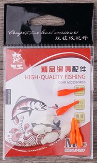 2 pacotes/lote Bóia de Pesca Deriva Cauda Visível Borracha Feijão & Conectores Ferramentas de Pesca Pesca Tackles Acessórios J301 Flotador: luminous