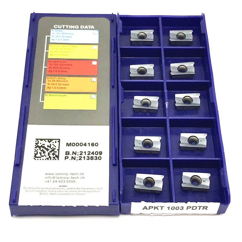 APKT1003 PDTR LT30 Carbide Insert Turning Tool CNC Cutting Tool Milling Insert APKT 1003 metal lathe tools turning insert