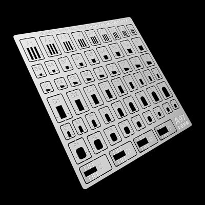 Gundam detailing tool Detail modification auxiliary engraving ruler Detail Add Line Tool 58in1: AJ0097