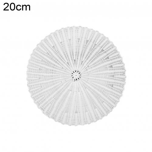 Round Rattan Woven Non-Stick Stuffed Bun Steamer Mat Dim Sum Tool Kitchen Cooking Dumplings Steam Mat Baking Liner: 20 cm