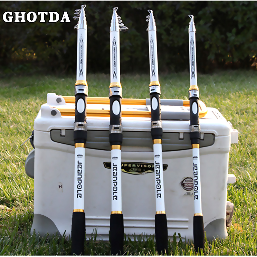 GHOTDA Harte FRP Teleskop Super Harte Teleskop Angelrute Angelrute 2,1 M 2,4 M 2,7 M 3,0 M 3,6 M angelrute