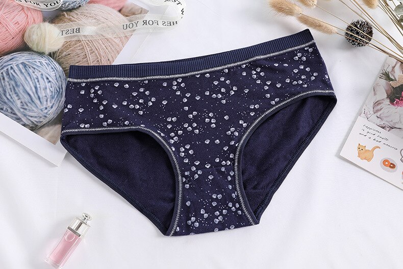 Lady briefs 5pcs/lot Women's cotton panties navy Deep ocean series underpants cotton girl underwear AM-9521