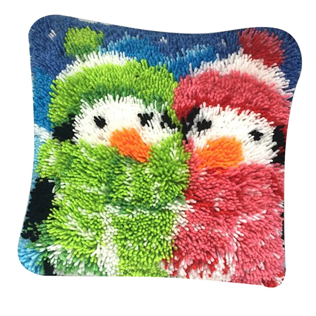Cute Animal Latch Hook Kits For Beginners DIY Pillow Sofa Cushion Home Ornaments: ZD671