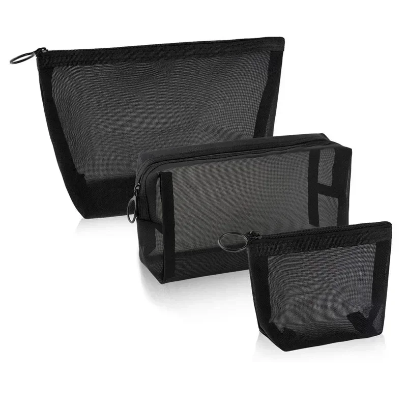 1pc Frauen Reisen Kosmetik Tasche transparent Gittergewebe machen-hoch fallen Organizer Lagerung Beutel lässig Reißverschluss machen-hoch Kulturbeutel Waschen Taschen
