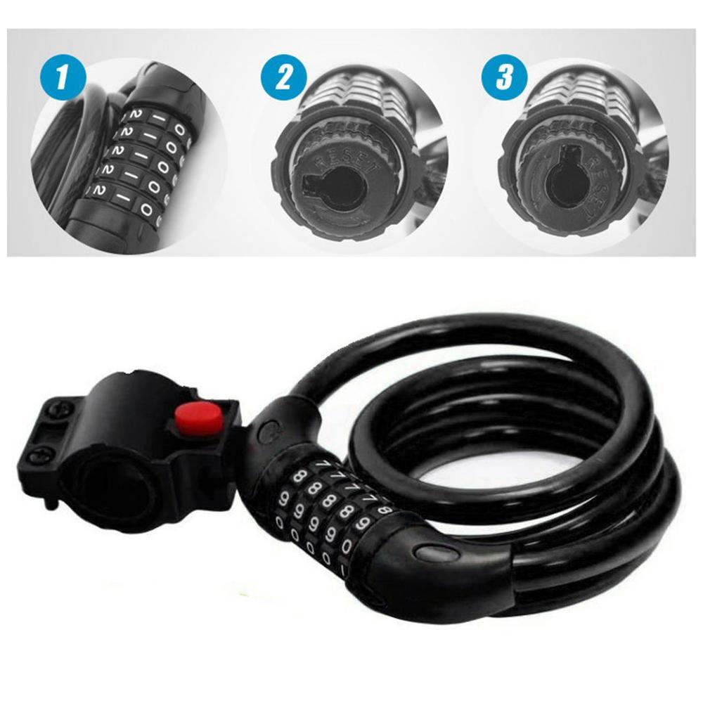 Bike Lock Digit 5 Code Combinatie Fietsslot Veiligheidsslot Fiets Apparatuur Anti-Diefstal Slot