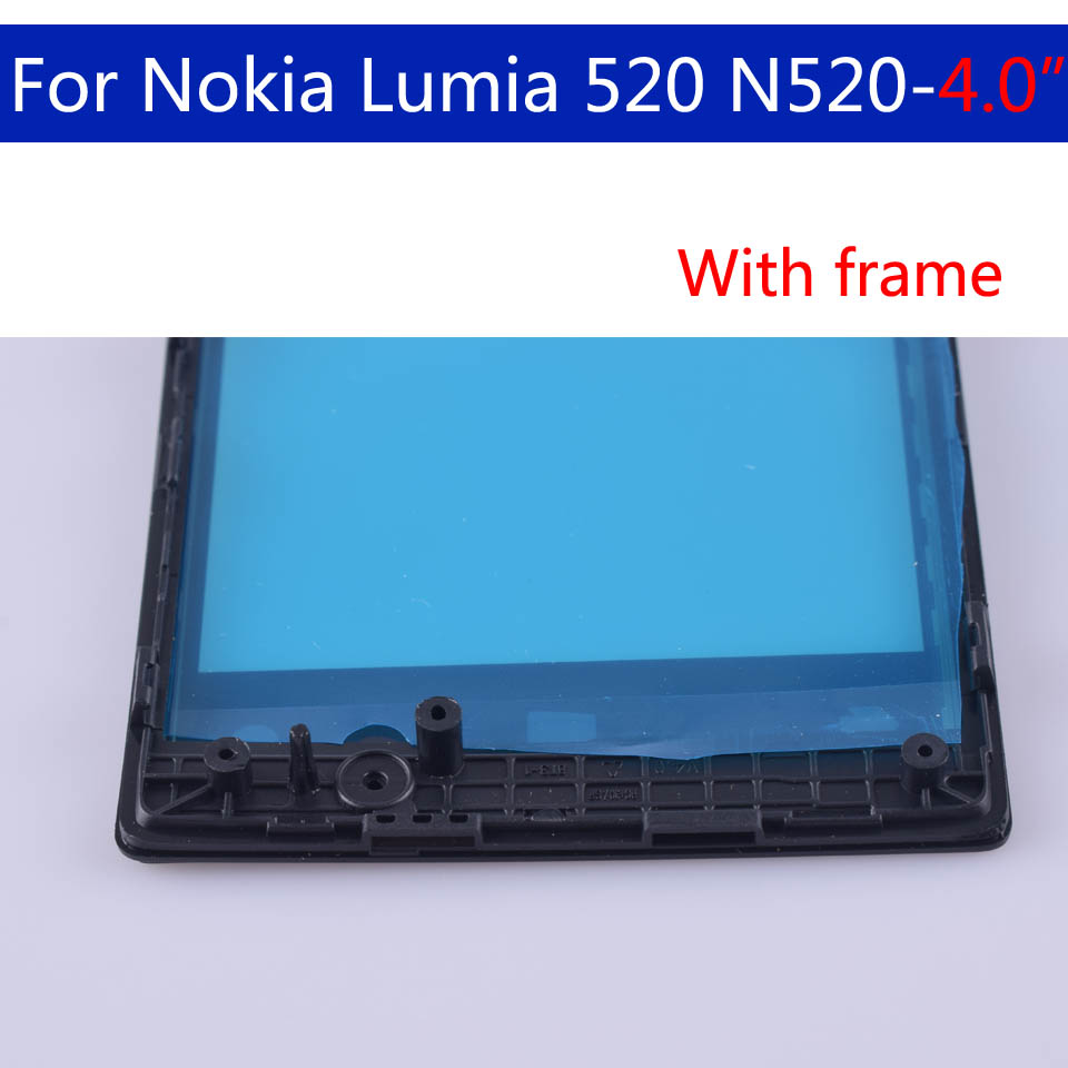 For Nokia Lumia 520 N520 Touch Screen Panel Digitizer Sensor Front Glass Outer Touchscreen Replacement 4.0 inch