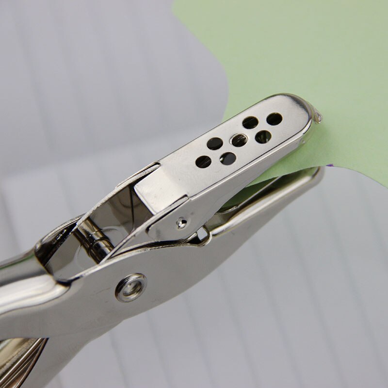 Perforadoras de un solo agujero suministros de oficina y Escuela perforadora de papel manual una puede perforar 8 páginas materiales de Metal fácil de usar, 1 unidad