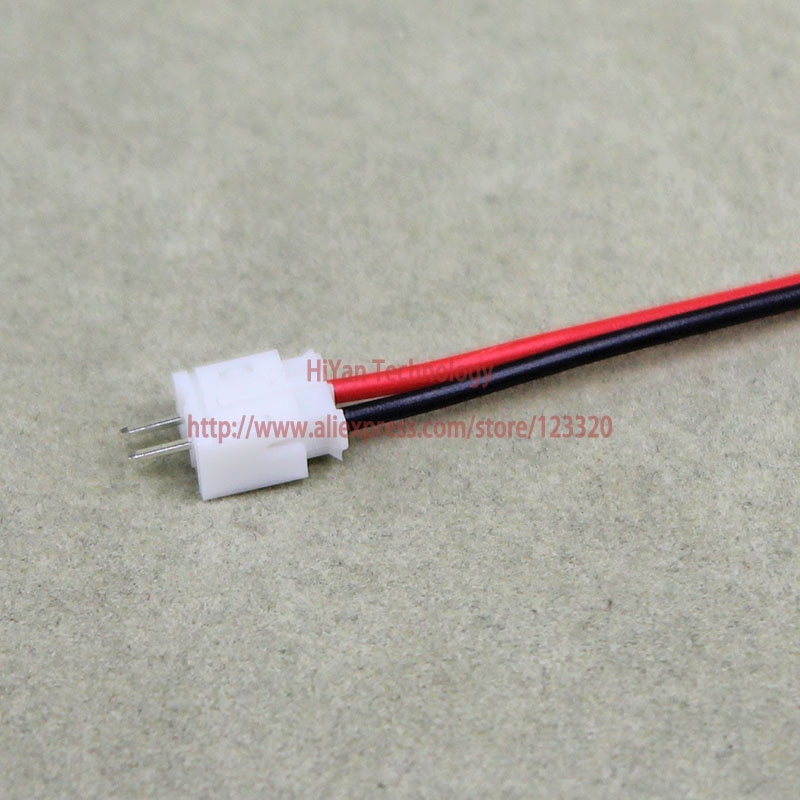 50 sæt mini micro  ph2.0 jst 2.0mm pitch 2 pinconnector med 1007 26 awg 100mm 150mm 200mm 250mm elektronisk wire kabel pin header
