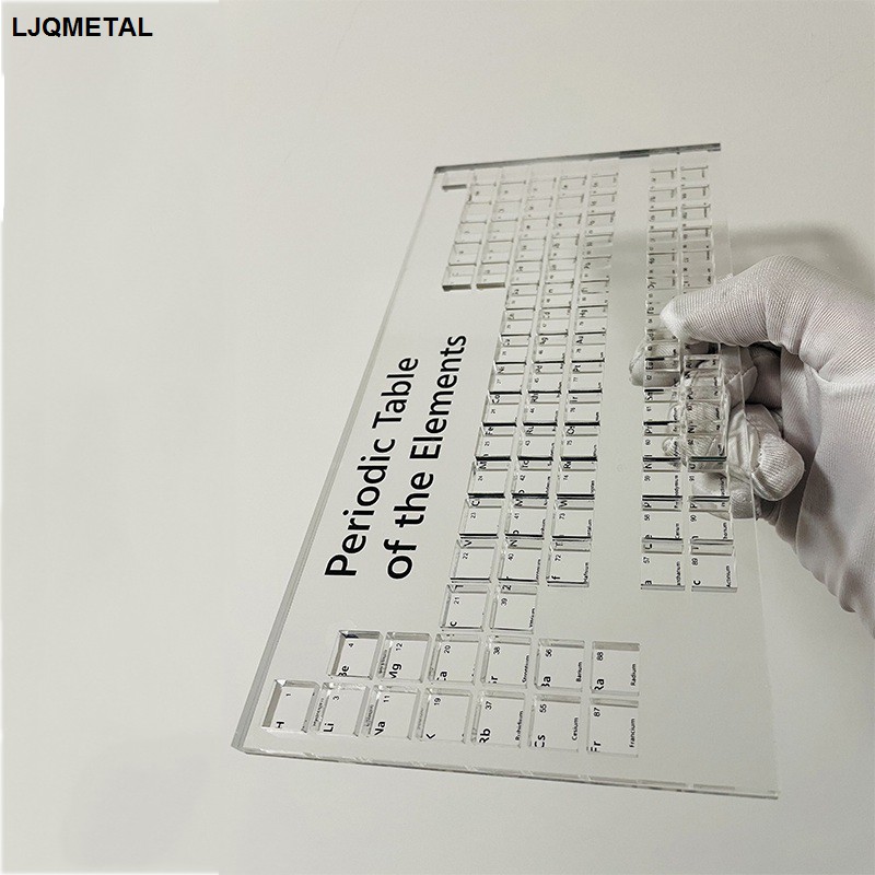 Periodic Table of Elements Container, Transparent Acrylic Box, Each Grid Can Accommodate 10mm Cube