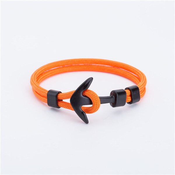 Zwart Anker Charme Armbanden Voor Mannen Vrouwen Touw ketting Armbanden Sieraden: 6