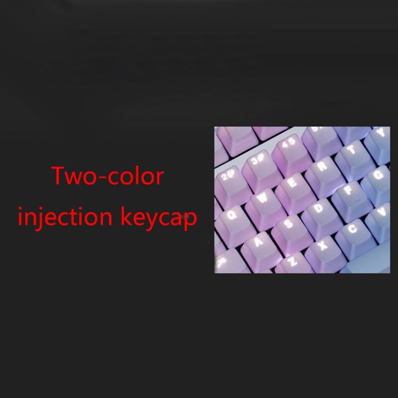 PBT Keycap Set - 87 104 108 Keys - Transparent Legend - Double Shot - for Mechanical Keyboards