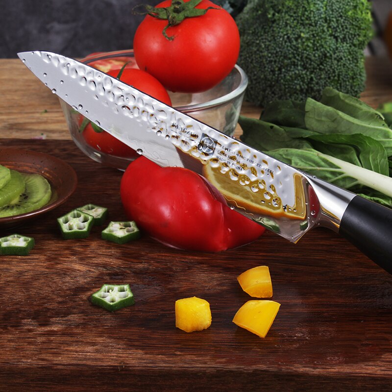 FANGZUO-cuchillo de acero inoxidable 440C, herramienta de cocina con mango forjado G10, Utilidad de Chef de 8 &quot;y 5&quot;, 7&quot;