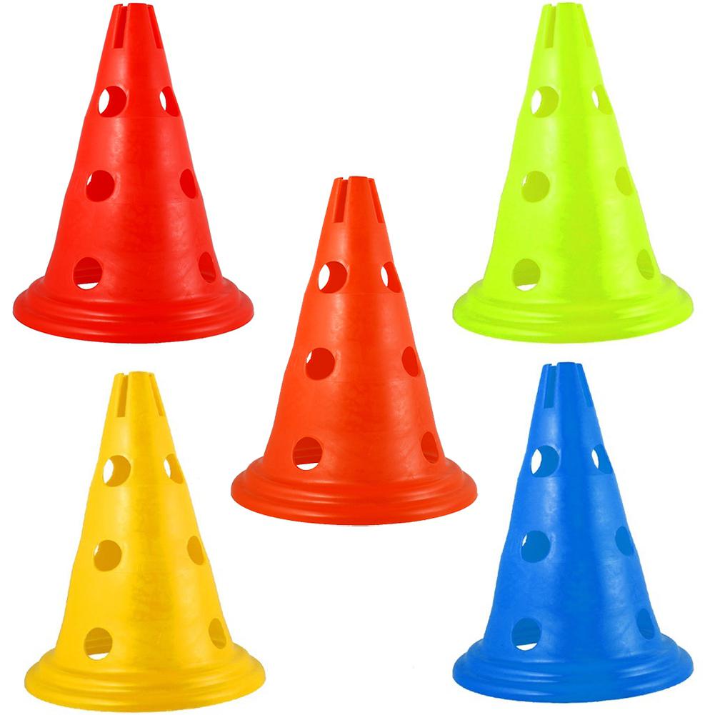 5Stck Zeichen Kegel FußBall Multi-Messgerät Marker Straße Zeichen Straße Block Ausbildung Kegel