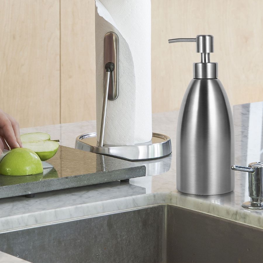500ml Stainless Steel Soap Dispenser Kitchen Sink Faucet Bathroom Shampoo Box Soap Container