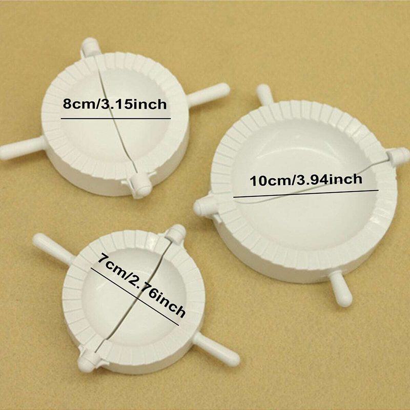 3 uds 7cm/8cm/10cm máquina Manual para hacer dumplings juego de moldes de plástico herramienta de fabricación rápida de dumplings herramientas de cocina para el hogar Clip para dumplings TMZ: Default Title