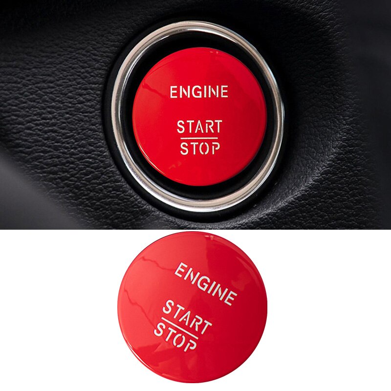 Keyless Engine Button Switch For Mercedes-Benz Red Interior Replacement