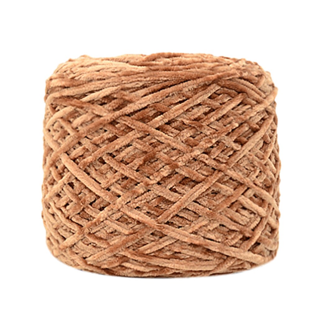 Bufanda de hilo de terciopelo dorado, Hilado de lana de punto, grueso, cálido, para el hogar, ganchillo, ropa, sombreros, zapatos, bufanda, 25 #: G