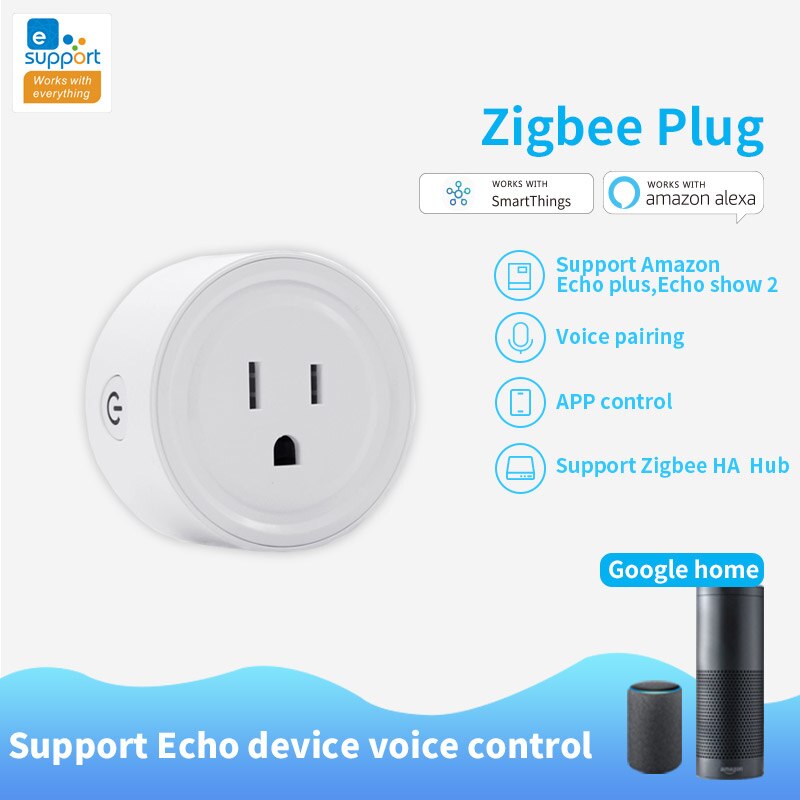 ZigBee Smart Plug Power Socket UK US Plug APP Remote Control Works With Samsung Smartthings Hub Alexa Zigbee Plug умная розетка