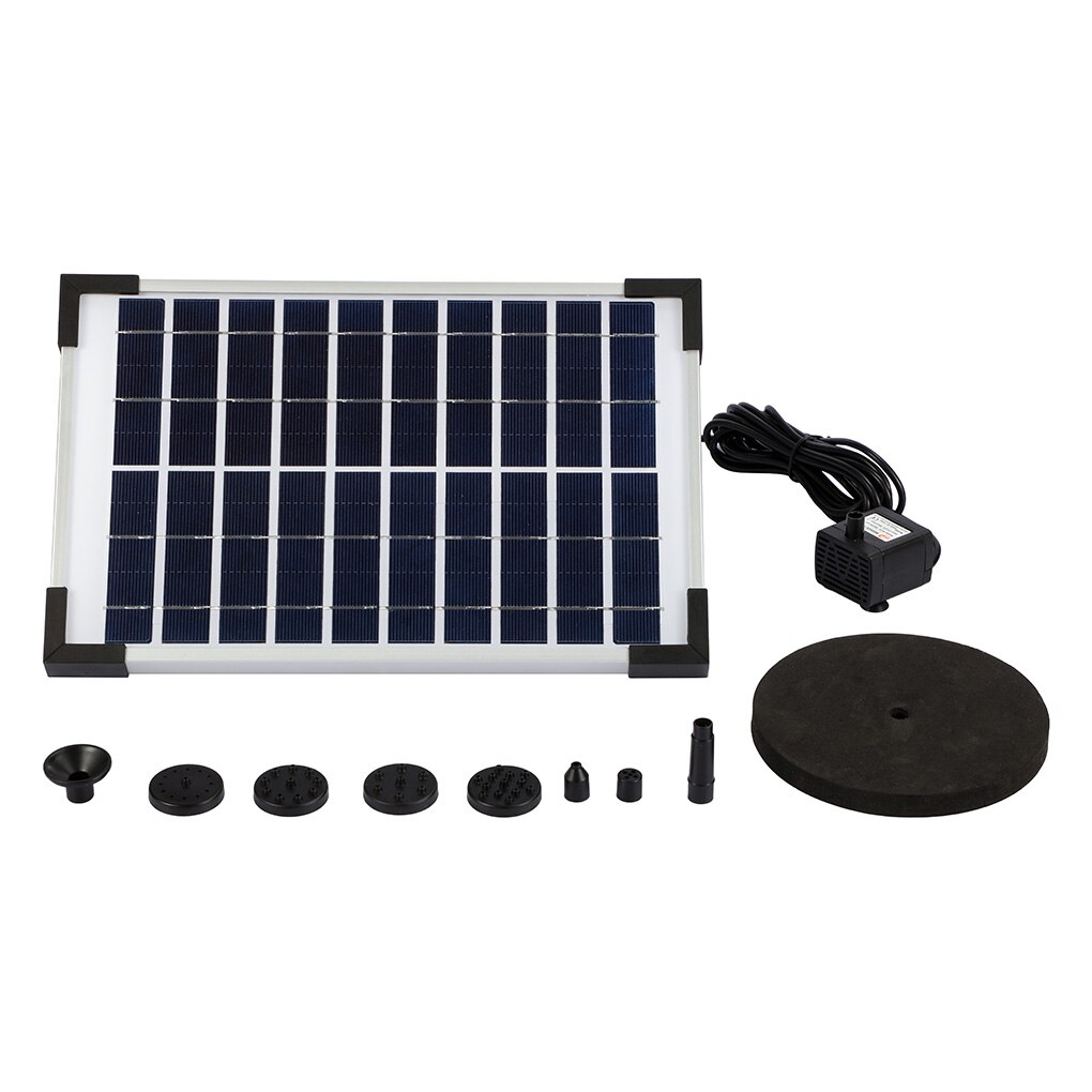 Solar Powered Pool Fountain Outdoor Patio Courtyard Pond Swimming Pool Water Sprinkler with 6 Nozzles