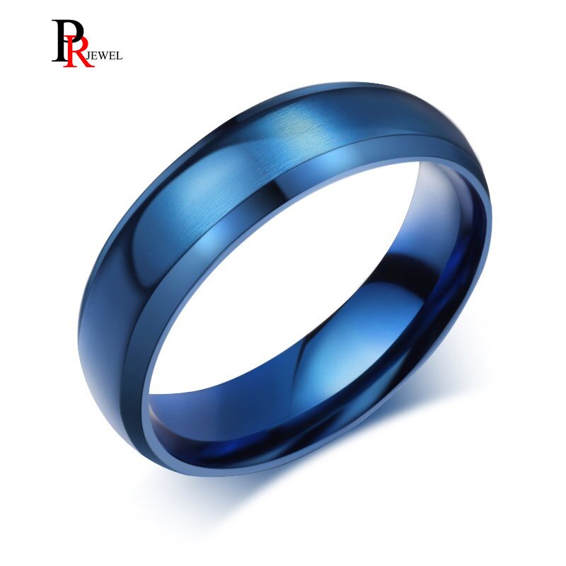 Anillo azul clásico para hombre, joyería de acero inoxidable, de de boda, talla de EE. UU. 4 5 6 7 8 9 10 11 12 13 14