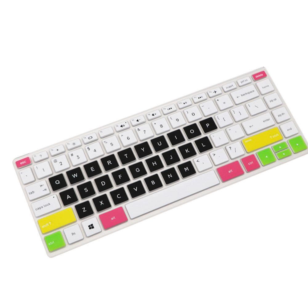 For HP Keyboard Cover Protector Pavilion X360 14-cd0213nb 14-cd0003ne 14-cd0002ne 14-cd00073tx cd0021tx 14" 14-cd series Laptop: Colorful black