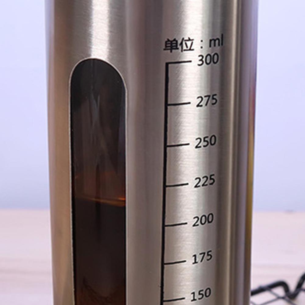 300ml/500ml rostfritt stål genomskinligt glas olja potten kontroll oljeflaska kök läckage-säker vinäger kan flaska krydda tank