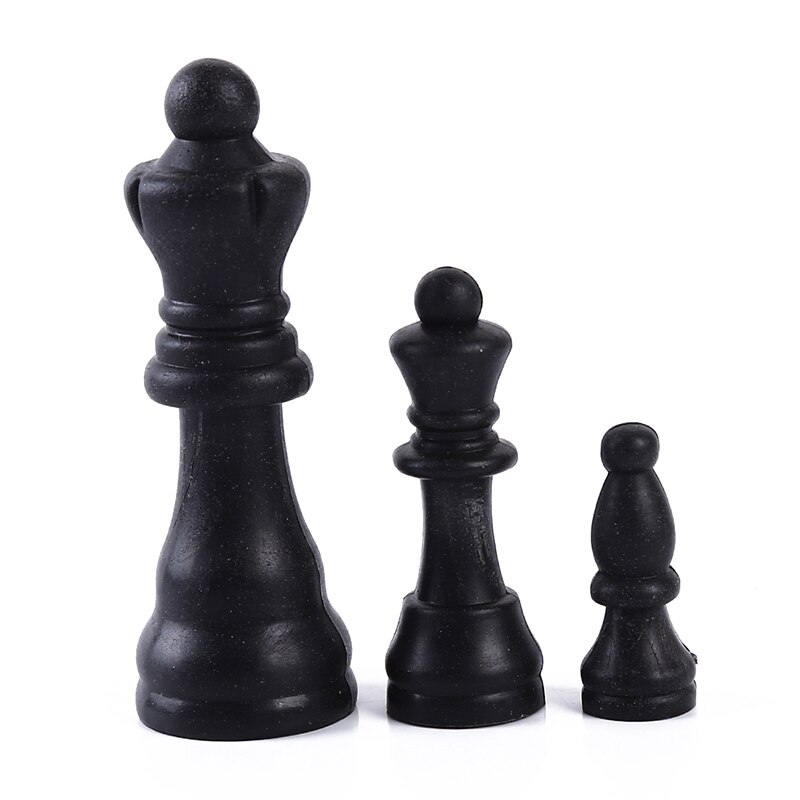 Medieval Chess Pieces/plastic Complete Chessmen Chess Magnetic International Word Chess Game Entertainment Black&white 31mm