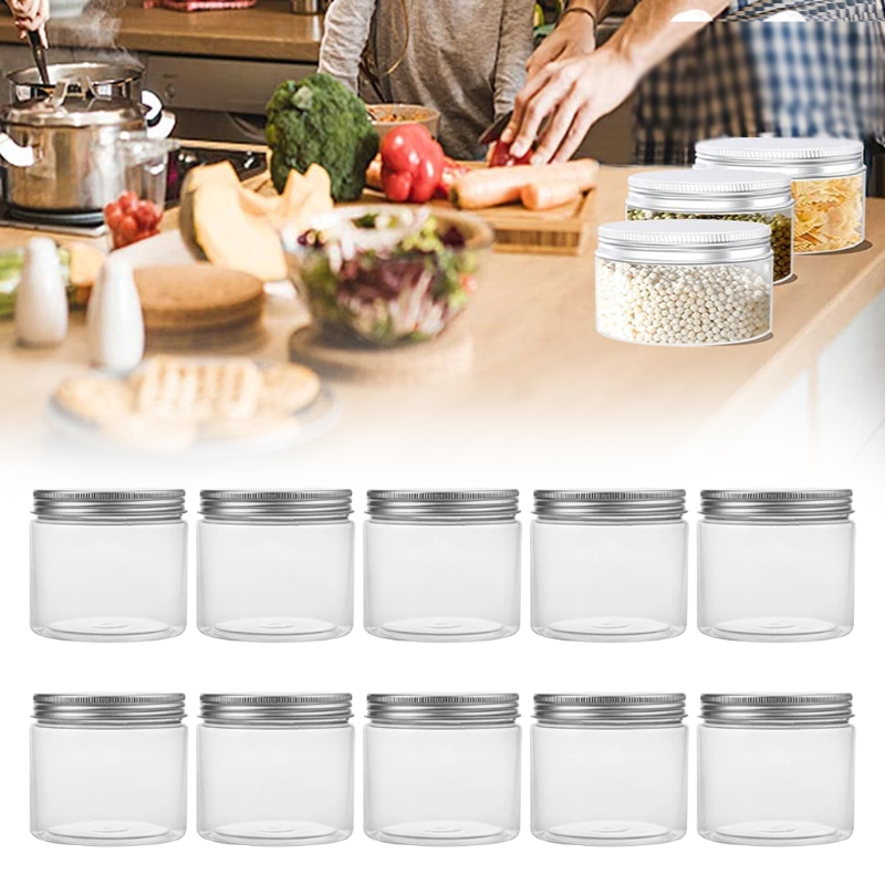 Plastic Travel Bottles Set with Leak Proof Lid Portable Squeezable Refillable Divide Storage Bottles Toiletries Containers Jar