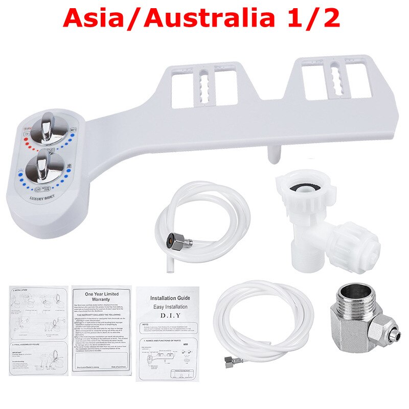 Badkamer Koud/Warm Water Toilet Verse Waternevel Non Elektrische Bidet Toilet Seat Attachment Enkele Zelfreinigende Nozzle: Type C