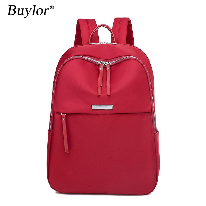 Buylor Oxford Vrouwen Rugzak Mode Eenvoudige Computer Bag Meisjes Schoudertas Schooltas Vrouwelijke Grote Capaciteit Rugzak: Red