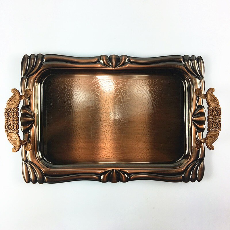 Nordic Importado Artesanato Cobre Pallet Prato de Jantar Do Hotel Sala de estar Do Hotel Casa Arranjo de Venda Direta Da Fábrica de Aço Inoxidável