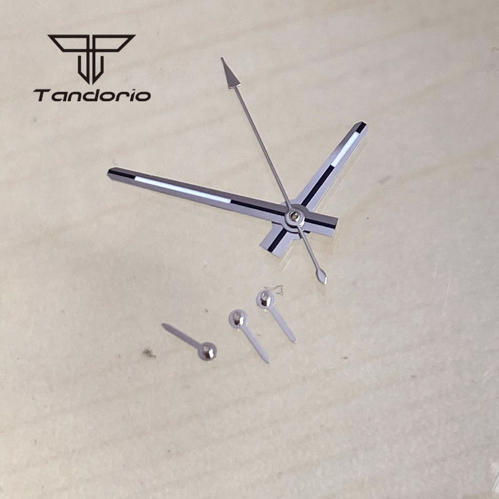 Roestvrijstalen Geborsteld 42Mm Horlogekast Armband Achtkant Bezel Saffier Crystal Fit Vk63 Vk64 Chronograaf Quartz Uurwerk: # M14/24