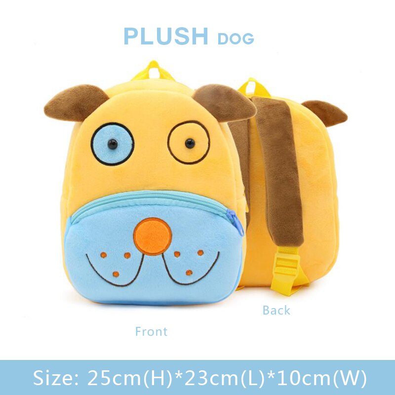BOBDOG 3D Animal Plush Children Backpacks kindergarten Schoolbag Kids Backpack Children School Bags Girls Boys Back: Dog