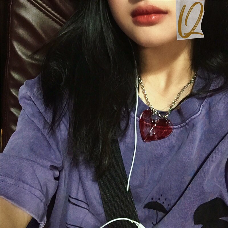 * Mijn Hart Is Bloeden * Stukken Van Liefde Creatieve Punk Ketting