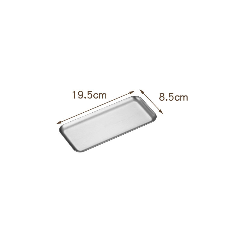 Silber Gold Edelstahl Servierteller Restaurant BBQ Spieße Sushi Tablett Großes flaches Tablett Lebensmittelaufbewahrungsplatten für sterben Küche: Schwarz