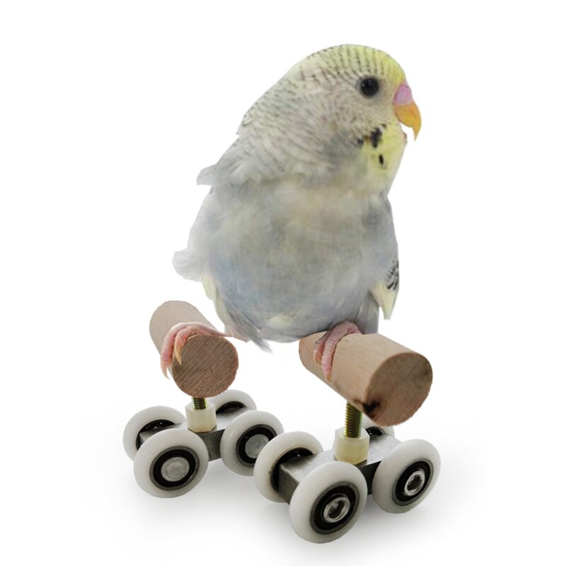 Juguetes de inteligencia de loros, Mini polea de entrenamiento para periquitos, crecimiento divertido, garra de molienda, Mini juguetes de polea