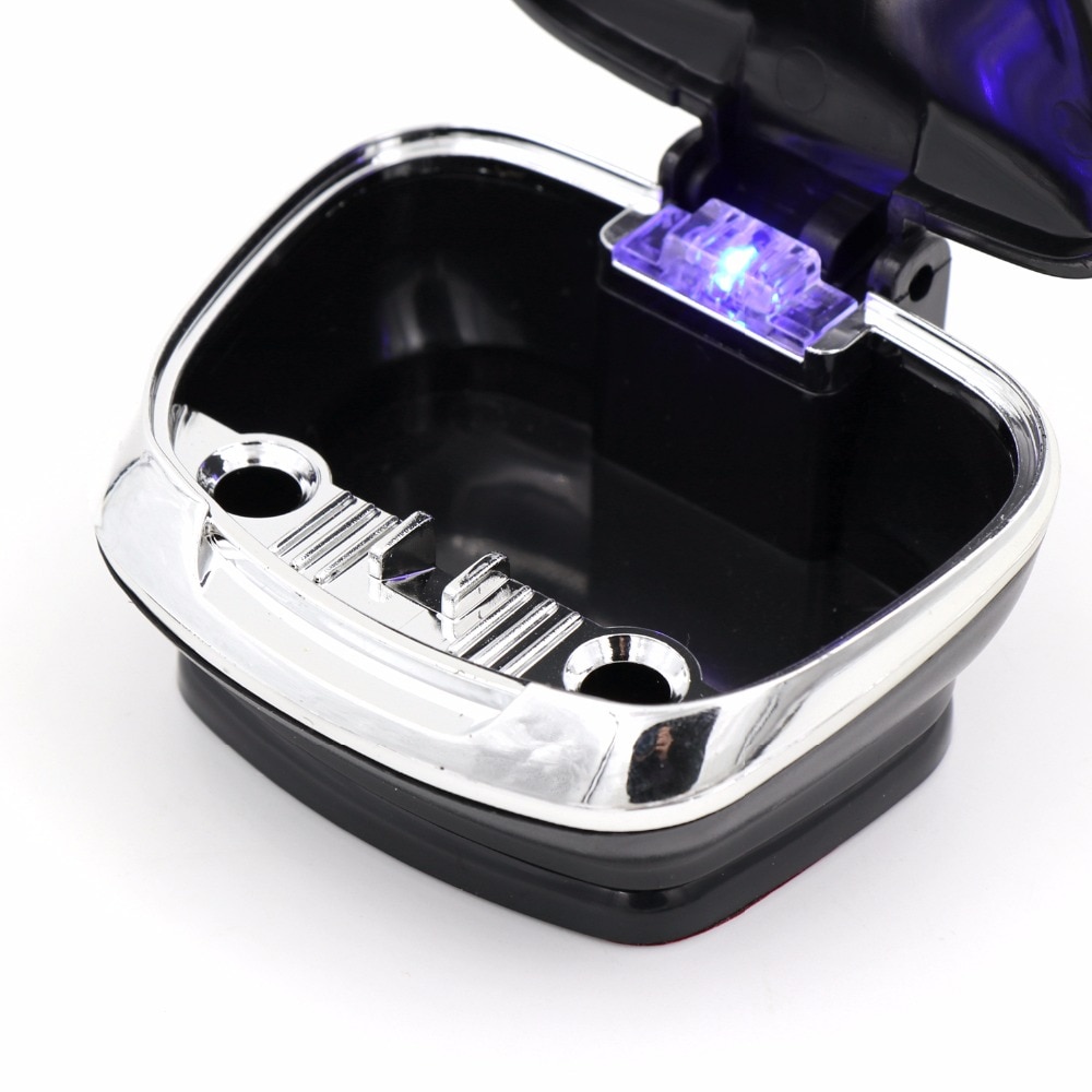 Modieuze schelpvormige led-blauwe lamp voor in de auto met afneembare voet en dubbelzijdige tape