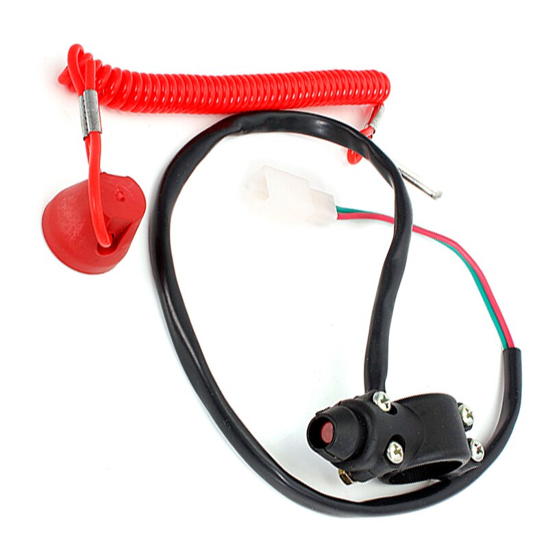 DC 12V Universal Motorcycle Emergency Stop Switch QUAD ATV Engine Stop Closed Tether Kill Switch Push Button