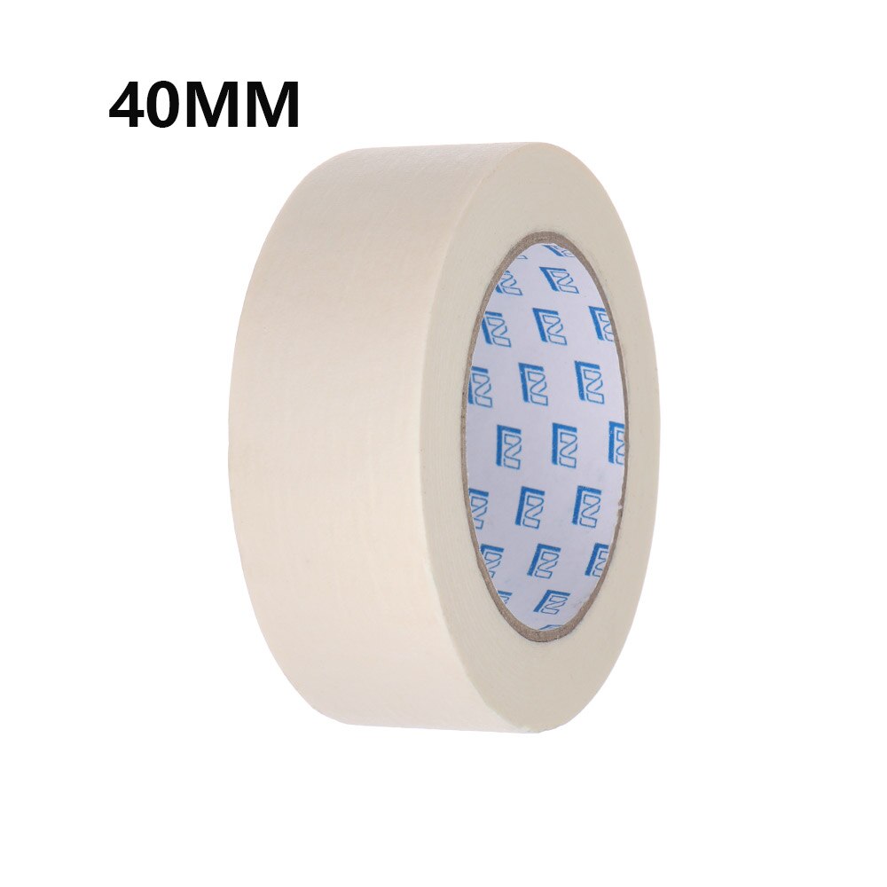 50m/ rulle skrivbar anti-snavset maskeringstape hjem renovering bil klistermærke diy håndværk klæbende maleri papirbørste maletape: 40mm