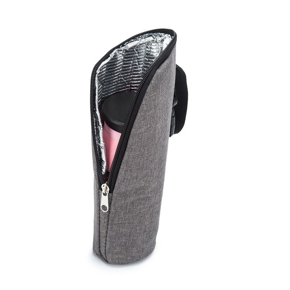 Bolsa aislante para biberón de bebé, Bolsa térmica para biberón, termo para biberón: Gris