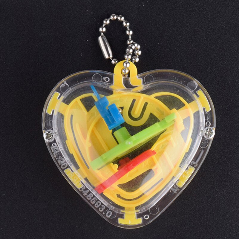 50 Steps Heart Shape Labyrinth 3D Maze Portable Mini Early Learning Educational Toys Test Balance Puzzle Kids Toys