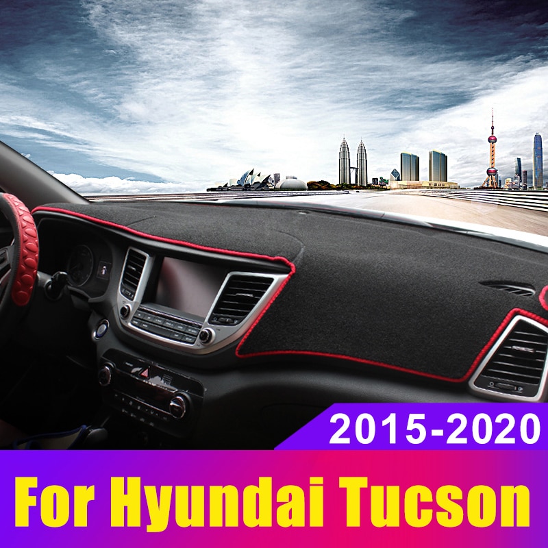 Para Hyundai Tucson , , , , , del tablero de instrumentos del coche cubierta evitar Luz de instrumento alfombra para tablero alfombras Accesorios