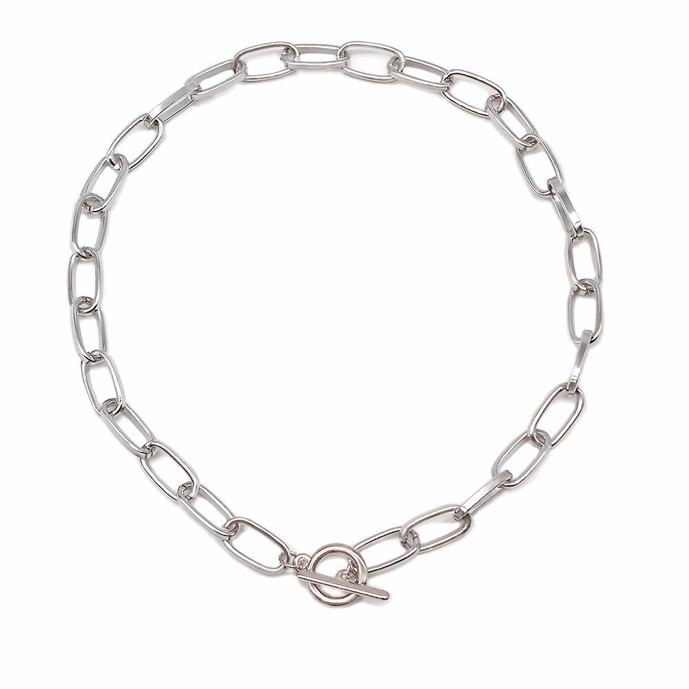 2020 nuove catene d'oro collana dichiarazione per le donne grosso collegamento a catena girocollo collane collare Mujer moda gioielli minimalisti: 2