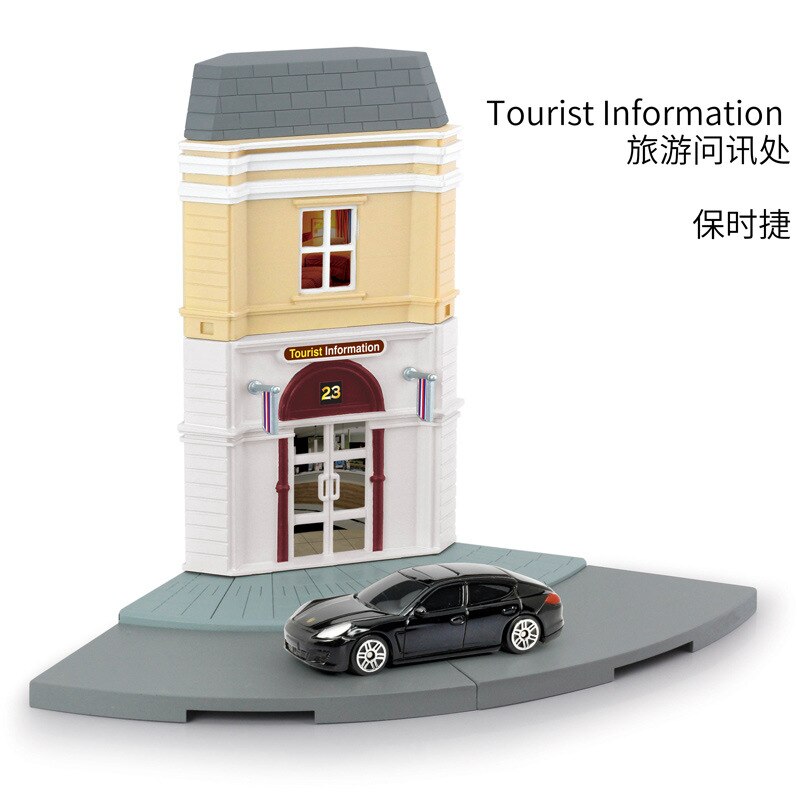 Yufeng City Europe Cabin Handmade DIY Assembled City Scene Architecture House Alloy Car Model Toy: 614017