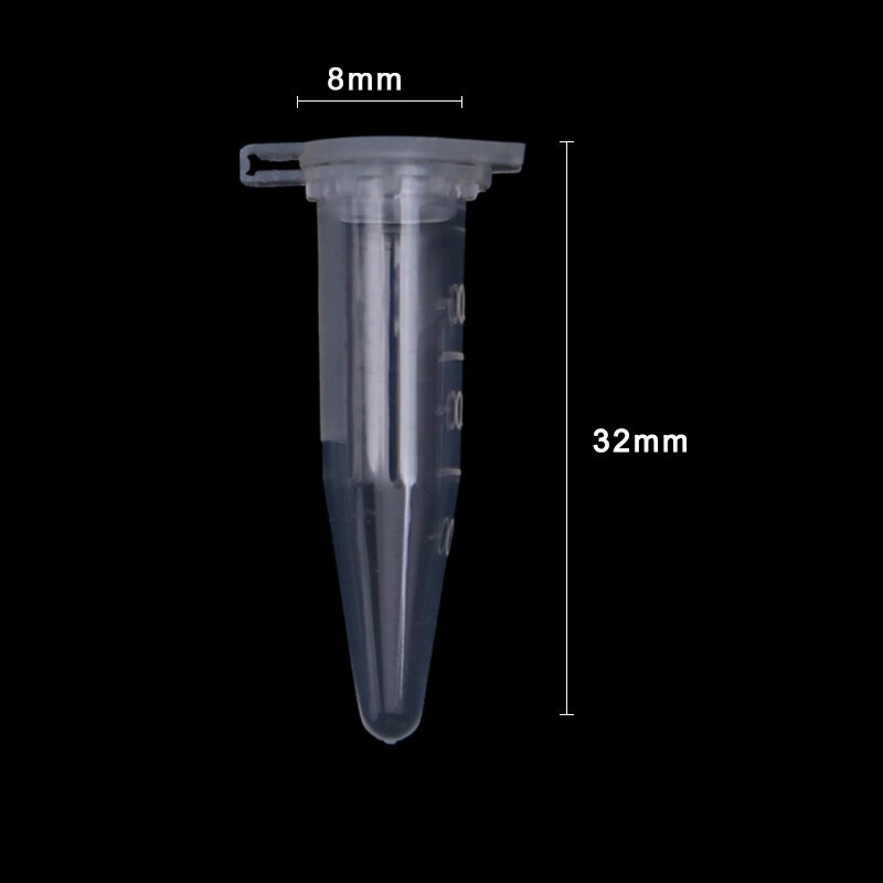 500PCS , 0.5ml Lab Mini Plastic Test Tube Centrifuge Vial With Scale Snap Cap Clear Centrifuge Tubes Laboratory Supplies